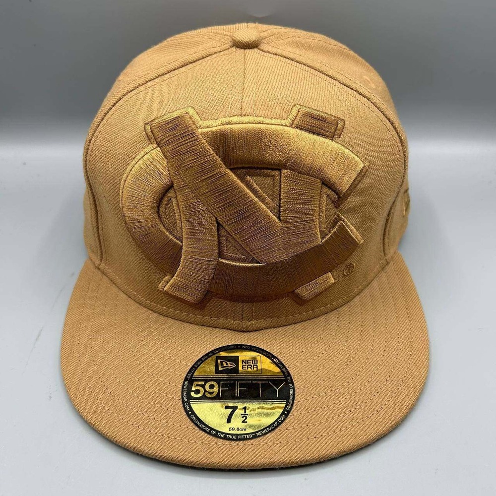 North Carolina Tar Heels Hat Men 7 1/2 Brown 59Fifty New Era Fitted Cap Wool